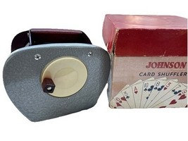 Vintage Nestor Johnson Card Shuffler Model 50 Wood Metal With Original Box - $49.49