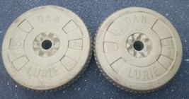Lot of 2 Vintage Dan Lurie 10 LB Plastic Wrapped Cement Plates 1&quot; Standard  - £31.53 GBP