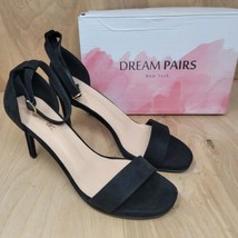 Dream Pairs Stecy-3 Womens Shoes Black Suede Heels Open Toe Stiletto Size 8 M - $26.87