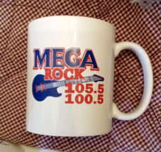 Mega Rock Guitar Coffee Mug Radio Station 105.5 100.5 Tea Cup - £11.81 GBP