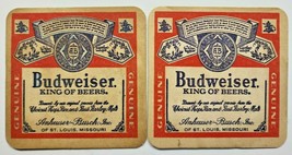 Vintage Budweiser Beer Coasters For All You Do This Bud&#39;s For You Lot 2  PB175 - £2.33 GBP