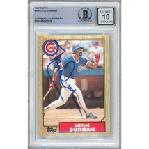 Leon Durham Chicago Cubs Autograph 1987 Topps Card #290 BAS BGS Auto 10 ... - £63.75 GBP