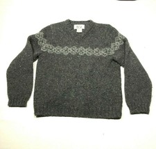 Les Tricots Boz International Sweater Jumper Mens S Gray Lambswool Fair ... - $37.39