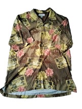 TOMMY BAHAMA 100% Silk Mens XL Tropical shirt with Copyrighted Print - $19.79