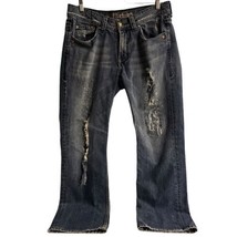 Vintage Y2K Affliction Jeans Mens 34 x 29 Blake Relaxed Straight Fit Dar... - £46.54 GBP