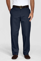 Lands End Young Men 28x26 Stain Wrinkle Resistant Chino Cuffed Pants, Navy - £15.84 GBP