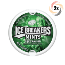 3x Tins Ice Breakers Spearmint Flavor | 50 Mints Per Tin | 1.5oz | Sugar... - £11.01 GBP