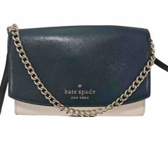 Kate Spade New York Carson Convertible Crossbody Leather Purse White &amp; G... - £59.12 GBP