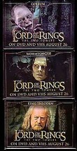 LORD OF THE RINGS:TWO TOWERS-3 PIN VHS/DVD RELEASE SET - £26.58 GBP
