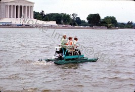 1969 Jefferson Memorial Paddle Boat Mom Sons Washington DC Ektachrome 35mm Slide - £3.10 GBP