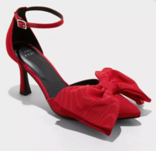 A New Day Women&#39;s Grace Red Bow Pumps with Memory Foam Insole 7 10 NWT - $18.79
