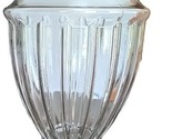 VINTAGE ~ Clear Glass ~ Ribbed Design ~ Oversized Urn Style Vase ~ 14&quot; Tall - £74.32 GBP