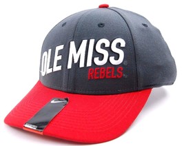 Ol Miss Rebels Nike NCAA Sports Best Legacy 91 Swooshflex Cap Hat OSFM - £14.87 GBP