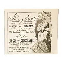 Huyler&#39;s Chocolate Bonbons 1897 Advertisement Victorian Candy NYC ADBN1A4 - $19.99