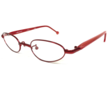 Vintage La Eyeworks Gafas Monturas RAY 504 Rojo Redondo Completo Borde 4... - $74.22