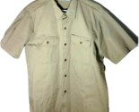 Vtg Big Mac Khaki Beige 100% Cotton Button Front Short Sleeve Work Wear ... - $16.78