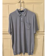 Polo Ralph Lauren Men’s XL Blue Stripe Short Sleeve Knit Shirt 100% Prim... - $19.63 CAD