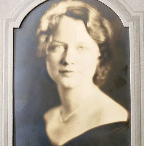 1910s Real Photo Waddington Studio Maine Stunning Woman Business Card In... - $39.99