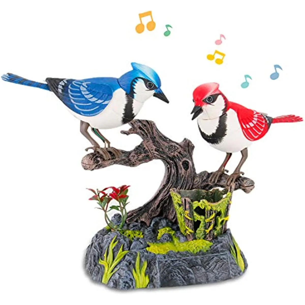 Electric Battery Operated Bird Toy Simulation Sound Control Voice-Activated - £22.17 GBP