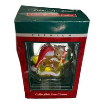 Trim A Home Collectible Tree Charm Premium Ornament Santa Star Sleeping Bear - £7.51 GBP