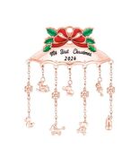 My First Christmas Ornament 2024 Baby Mobile Rose Gold Newborn Keepsake - $104.97 MXN