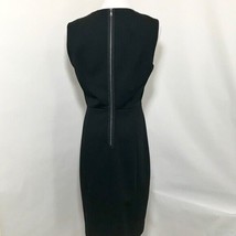 Tahari Black Navy Sleeveless Fitted Dress Sz 8 Zip Back - £26.58 GBP
