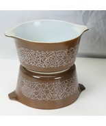Pyrex Woodland 473-B  Brown Casserole Dish Lot of 2 No lids - $12.73