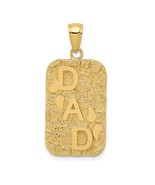 14K Yellow Gold Nugget Dad Dog Tag Pendant - $8,243.88 MXN