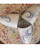 Three (3) Corelle™~ 12 Ounce ~ Porcelain Whimsical Dots (Blue) ~ Coffee ... - $37.40