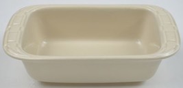 Longaberger Pottery Woven Traditions Ivory Pattern Mini Loaf Pans Home Decor - £20.53 GBP