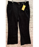 Liz &amp; Me Signature Flare Jean Size 3 Petite 16WP Black Denim Stretch Rig... - £23.62 GBP