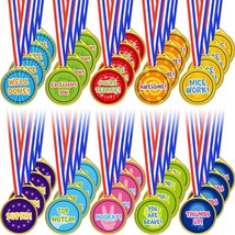 Gejoy 60 Pc. Award Medals Assortment Medals For Kids Olympic Style Plastic - $31.93