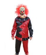 Mens Clown Costume For Halloween Party Red and Black with Mask BERSERK - $29.99