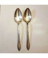 Oneida Chateau Heirloom Plate 1934 VTG Serving Table Spoon LOT of 2 Silv... - $17.82