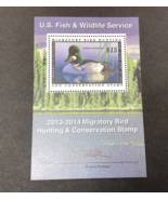 US Federal Duck Stamp #RW80b Common Golden Eye 2013 Mini Sheet Artist Si... - $931.33 MXN