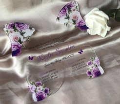 Butterfly Shape Acrylic Quinceanera Invitation,10pcs Custom Wedding Invi... - $32.00