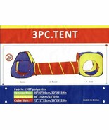 TEEPEE TUNNEL MULTICOLOR CUBE TEEN KIDS BOYS A BEAUTIFUL PLAY 3PCS GIF - $48.99