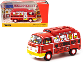 Volkswagen Type II (T2) Van Red &quot;Hello Kitty Capsule School Bus&quot; &quot;Collab64&quot; Seri - £30.41 GBP