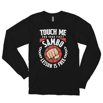 Martial Arts Sambo Shirt   Touch Me Your First Lesson Free Long sleeve t... - £24.03 GBP