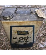 Vintage Sears 10 Quart  Can All Weather Motor Oil SAE 10W-30 - $56.09