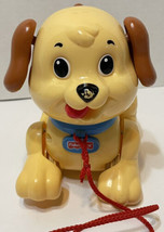 Vintage Fisher Price Hard Plastic Pull Behind Puppy on String Dog Toy - $12.60