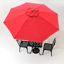 Apluschoice Patio Umbrella 10 Ft 8 Ribs Canopy Top Cover Replacement Red - £36.76 GBP