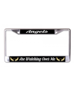 ANGELS ARE WATCHING OVER ME CHROME LICENSE PLATE FRAME - £24.04 GBP
