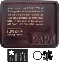 Papa Birthday Gifts Papa Wood Valet Tray, Father&#39;S Day Gifts for Papa, Unique Gi - £24.72 GBP