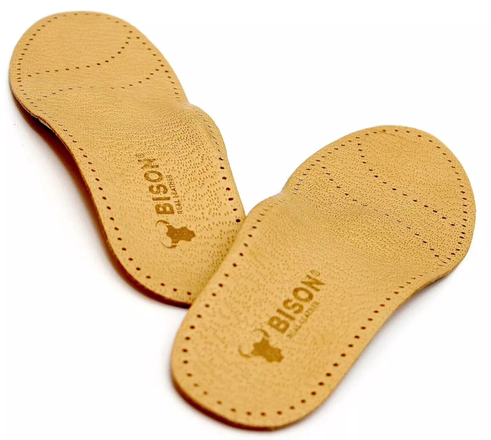 BISON INSOLES 45-46 size Orthotic Natural Leather Flat Feet Metatarsal A... - €12,79 EUR