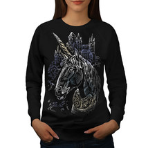 Wellcoda Unicorn Unique Womens Sweatshirt, Medieval Casual Pullover Jumper - £22.86 GBP+