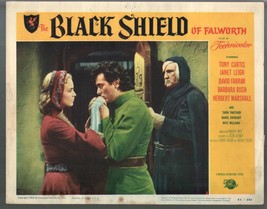 Black Shield of Falworth Lobby Card 1954-Tony Curtis-Janet Leigh-Thatcher-VG - £25.18 GBP