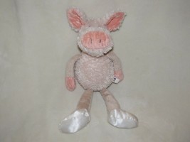 13&quot; 2003 Manhattan Toy Stuffed Plush Pink Beanbag Pig White Satin Shoes ... - $39.59