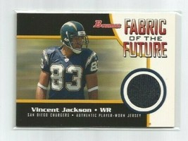 Vincent Jackson (San Diego Chargers) 2005 Bowman Fabric Of The Future Relic #Vj - £7.44 GBP