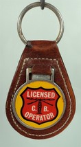 Vintage Licensed CB C.B. Operator Leather Keychain Key Ring - £15.19 GBP
